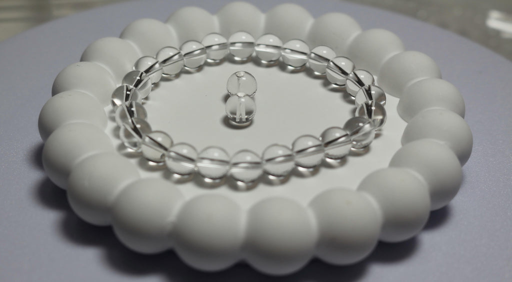 Healing Crystal Bracelet • Clear Quartz • Handmade Oriental Style
