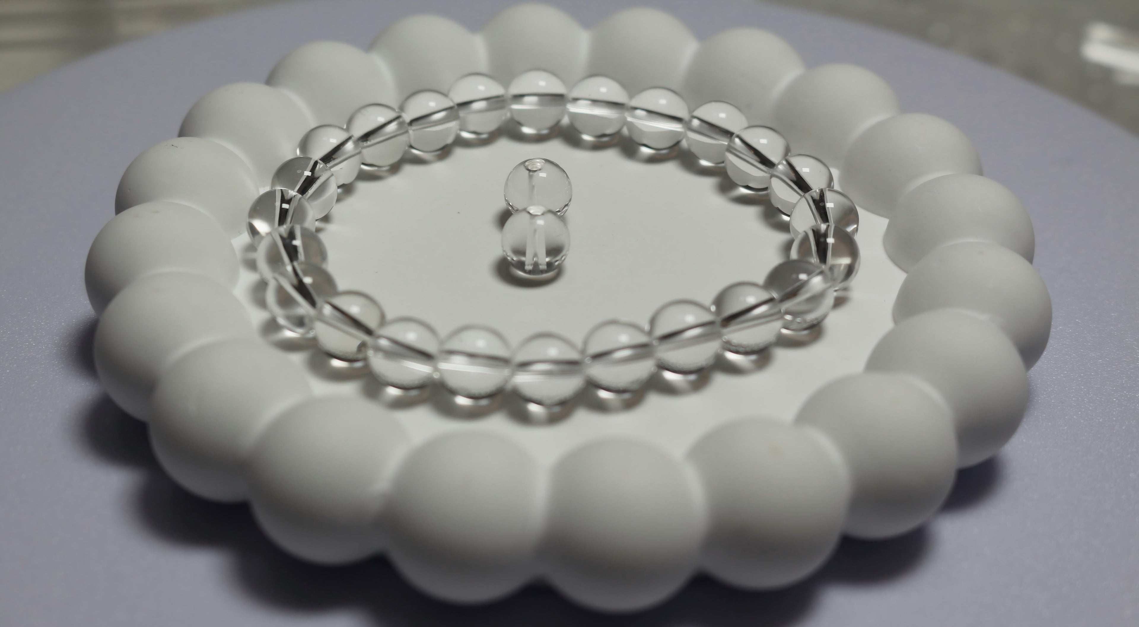 Healing Crystal Bracelet • Clear Quartz • Handmade Oriental Style