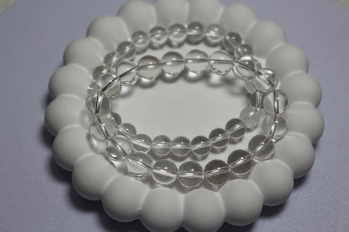 Healing Crystal Bracelet • Clear Quartz • Handmade Oriental Style