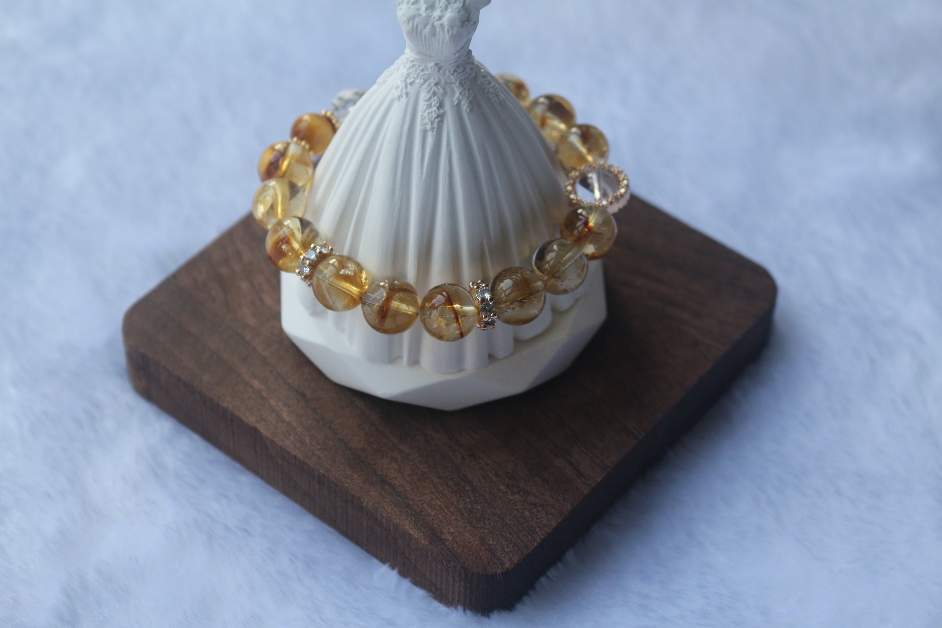 Wealth Crystal Bracelet • Citrine & Tiger’s Eye • Minimalist Design